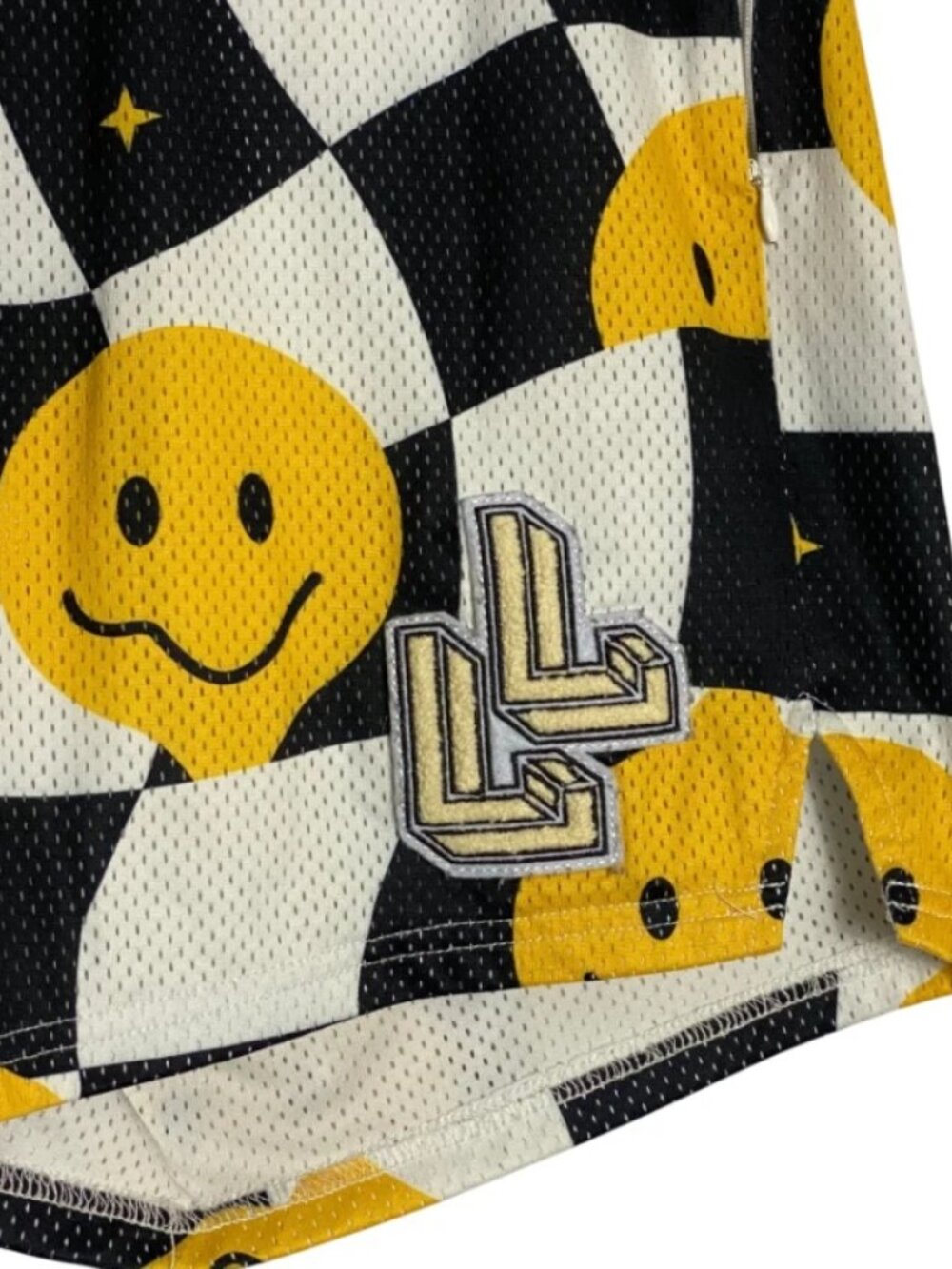 Lumber Legs Mesh Melting Smiley Face Checkerboard Board Shorts Mens Size Large - Picture 3 of 5